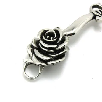22 cm *2 cm Rose Cvet Zapestnica 316 Nerjavnega Jekla, Vroče Prodaje Najboljše Darilo Za Ljubitelja Zapestnica