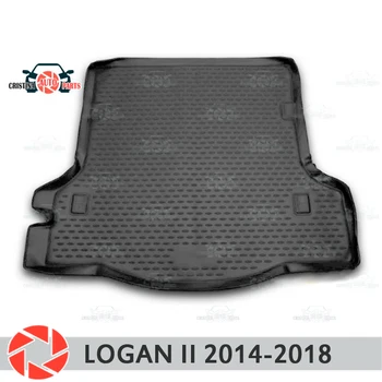 Za Renault Logan-2018 trunk mat talne preproge ne zdrsne poliuretan umazanijo zaščito notranjosti debla avto styling