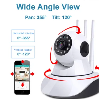 1080P HD IP Kamera Brezžična Baby Monitor WiFi Dome Night Vision Auto Tracking Home Security Nadzor CCTV Pet Zaprtih Cam