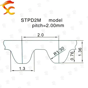10pcs S2M 370 pasu zaprte zanke gume časovni pas Zob 185 Dolžina širina 370 mm 6 mm/10 mm/12 mm/15 mm za 3D tiskalnik