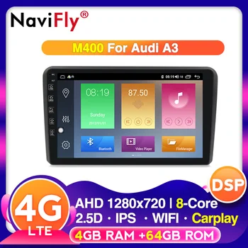 Android 10 Avto gps radio player1280*720P za Audi A3/S3 2002-2012 Avto Multimedijski Predvajalnik HD IPS zaslon 2.5 D Carplay DSP 4G LTE