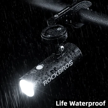 ROCKBROS 400/800 Lumen Kolo Sprednje Luči Rainproof Kolesa, LED Luči, Svetilka USB Polnjenje MTB Cestno kolo Žarometi Žaromet