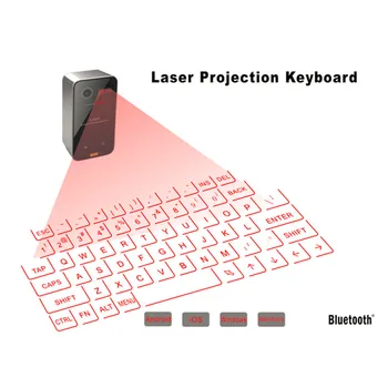 Bluetooth Laser Brezžično tipkovnico Virtualna Projekcija tipkovnico za Prenosni Iphone Android Pametni Telefon, Ipad, Tablični RAČUNALNIK Prenosnik