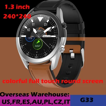 Novo G33 Pametno Gledati Poslovni Moški Smartwatch za Samsung Android, IOS Pametno Gledati Moške Bluetooth Klic Glasbe Nepremočljiva