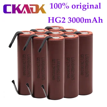 20PCS Prvotne velike zmogljivosti HG2 18650 3000mah Akumulatorska baterija za HG2 moč visoka praznjenja velike trenutni+DIY nicke