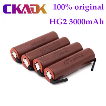 20PCS Prvotne velike zmogljivosti HG2 18650 3000mah Akumulatorska baterija za HG2 moč visoka praznjenja velike trenutni+DIY nicke