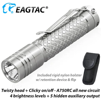 EAGTAC D3A TI XM-L2 CW Luminus SST20 4000K CRI95 LED Svetilka 405 Lumen AA Baterije EOS Baklo Limited Edition