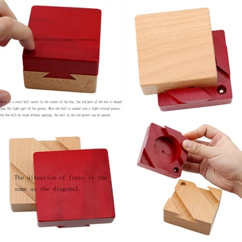 Visokokakovostne Lesene Magic Box Puzzle Igra Luban Zaklepanje Za Otroke In Odrasle, Izobraževalne Igrače Možganov Teaser Igre