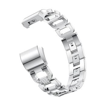 Za Fitbit Charge2 D-oblikovan diamond kovinski trak za Fitbit Polnjenje 2 moda pazi aluminij zlitine zapestnica zamenjava manžeta