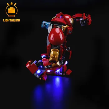 LIGHTAILING Led Light Up Kit Za Hulkbuster Smash-Up Gradnik Svetloba Nastavite Združljiv Z 76104