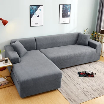 Elastični kotu kavč, prevleke za dnevno sobo nastavljiv L oblike, dekorativne blazine, 2 in 3 sedeži zaščitnik kavču pokrov
