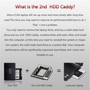DeepFox SATA 3.0 2nd HDD Caddy 12,7 mm za 2.5