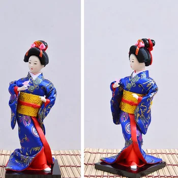 Orientalski Japonski Brocade Kimono Kabuki Lutka Gejša Slika Figur Statuefor Sobi Doma Hotel Desk Omare Dekor Umetnostne Obrti