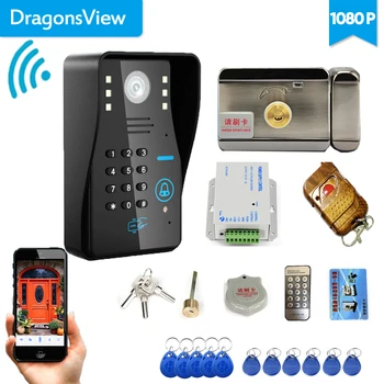 Dragonsview 1080P IP Video Vrata Telefon Pametni Brezžični Wifi Video Interkom Zvonec Fotoaparata s Sistemom za Zaklepanje Vrat za Nadzor Dostopa