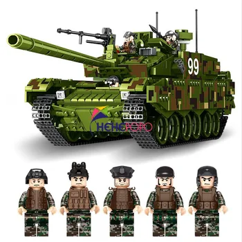 1339pcs 632002 Tank Svetovni Vojaški Vojni Orožje Tip 99 Tank Opeke gradniki Kompleti Modelov Izobraževalne Igrače Za Otroke DIY