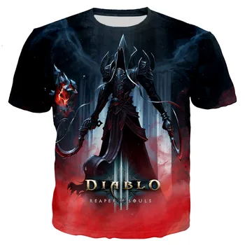Diablo 3 Reaper Duše, moške/ženske Nov modni kul 3D natisnjeni t-majice, priložnostne slog, tshirt ulične vrhovi dropshipping