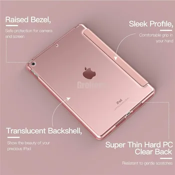 Tablični Primeru Za iPad 10.2-inch 2019 8. 7. Gen A2197 A2200 A2198 Fundas PU Ultra Slim Wake Smart Cover Ohišje za iPad 10.2 2020