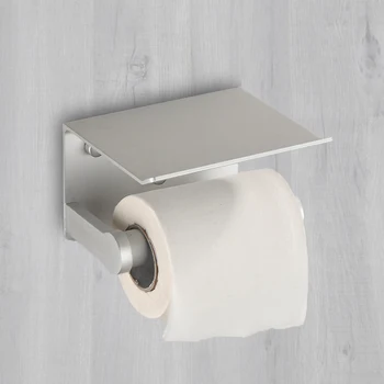 Wall-mounted toaletni papir držalo, prostor aluminija papirnato brisačo imetnika, mobilni telefon, kopalnica roll imetnik, kopalnica blaga Imetnika