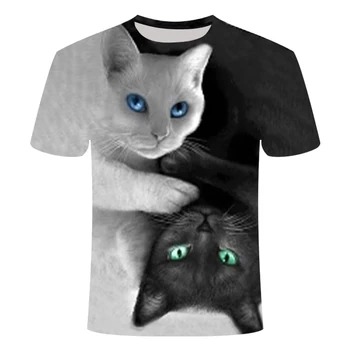 2020 mačka rag doll poletje t-shirt 3D natisnjeni t-shirt vrhovi moških in žensk, pet azijskih t-shirt