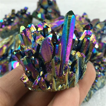 Lepa mavrica plamen aura quartz crystal grozdov primerka za dekoracijo doma darilo