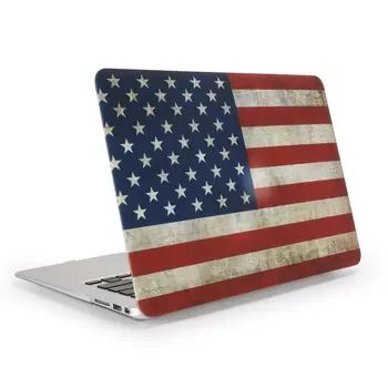Velika britanija/ZDA Zastavo tiskanje Težko Pokrivajo Primeru +Silikonsko Tipkovnico Pokrov Za Apple Macbook Air 11 13 Pro Retina 12 13 15 Dotik bar 13 15