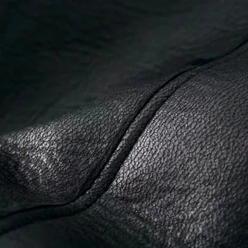 Črna PU umetno usnje jakna ženska usnjena jakna z krzno ovratnik debel toplo biker jakna ženske outwear ženske toplo površniki