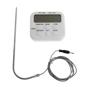 Digitalni BBQ Termometer Kuhanje Mesa, Hrano, Pečeno na Žaru Kuhinja Termometer s časovna Funkcija