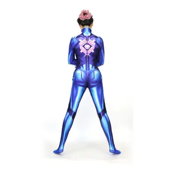 Ainiel Samus Nič Cosplay Kostum Visoke Kakovosti Modra Superheroj Obleko Kostume Halloween Carnival Za Odrasle