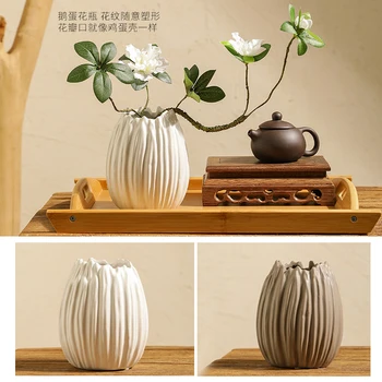 Ustvarjalne keramične vaze Japonski Klasična bela/siva Porcelana namizni vaze obrti doma dekor dnevna soba dekoracijo