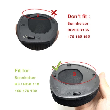 Whiyo Zamenjava EarPads Plastične Kljuke za Sennheiser RS110 RS160 RS170 RS180 HDR160 HDR170 HDR180 Blazine Kritje blazinic