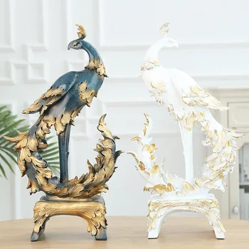 Nordijska Luksuzni Živali Phoenix Ptic Smolo Obrti Figurice Okraski Doma Poročni Dekoracijo, Poročna Darila, Okraski