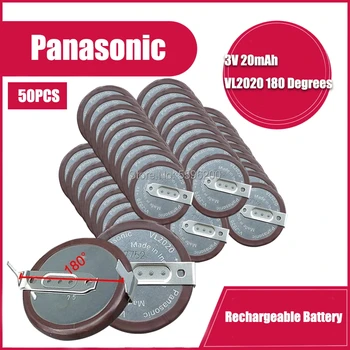 50PCS Panasonic Prvotne VL2020 3V 20mAh kovanca tipa akumulatorske 180 stopinj litijeva gumb VL2020/HFN