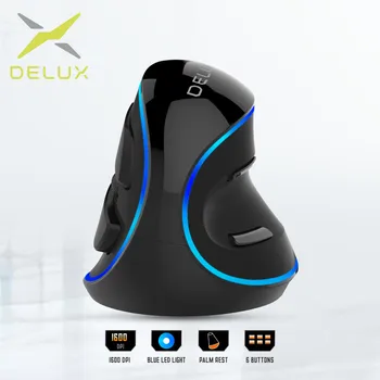 Delux M618 PLUS Navpično Miško Gaming Žično Ergonomija Miši Brezžični 6 Gumbe 4000 DPI Optična Desno Roko Za Prenosni RAČUNALNIK