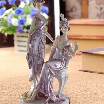 Evropa Viktorijanski Dekle Kip Moda Znak Lepote Figurice Smolo Obrti Poročno Darilo Ustvarjalno Dekoracijo Doma Ornament Umetnosti