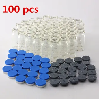100 kozarcev 10 ML Jasno Injiciranje Steklena Tehtnica/Zamašek Z Flip Off Kape Majhne Medicine Steklenice s testnimi Tekočine Posode
