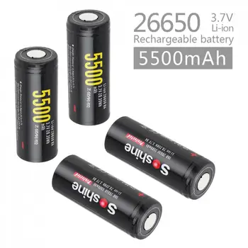4pcs/veliko 5500mAh 3,7 V 26650 Baterije za ponovno Polnjenje Li-ionska Litij-26650 Baterije z Zaščiteno PCB + Baterija Škatla za Shranjevanje Primera