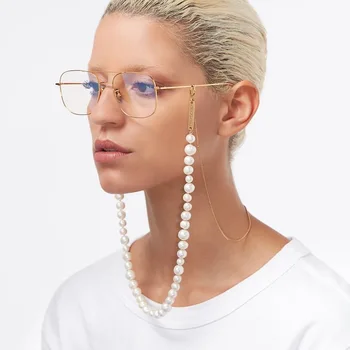 Moda Simulirani Biseri Beaded Eyeglass Verige Ženska sončna Očala Verige Vratu Traku Imetnik Obravnavi Očala Anti-slip Vrvica za opaljivanje tega