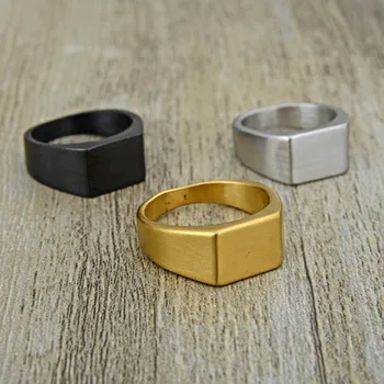 Valily Nakit 10 MM Edinstven Design Zlato Barvo moda Stranka mat obroč za ženske,iz nerjavnega jekla Močen Prst Bling ring za moške