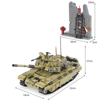 WW2 Sodobnih vojaških čez bojišče tiger T90 tank batisbricks moc blok svetovni vojni Scorpio Legije vojske številke opeke igrače