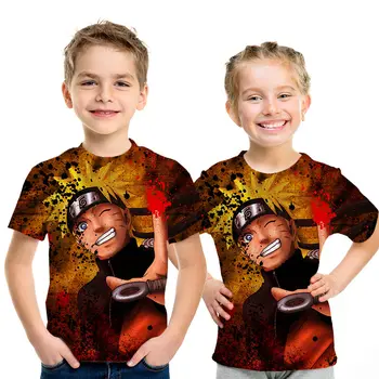 2020 baby boy oblačila 3D naruto otroci T-shirt poletje moda za boys & girls 4t-14t krog vratu zabavno kratek sleeved zgornji del za ulične