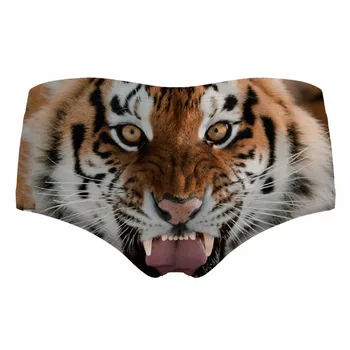 NOVO Harajuku Ženske Spodnje hlače 3D Tisk digitalni tisk Odprite ustjem tiger Visoke Kakovosti, Nove blagovne Znamke Neskončno Seksi Hlačke, spodnje Perilo
