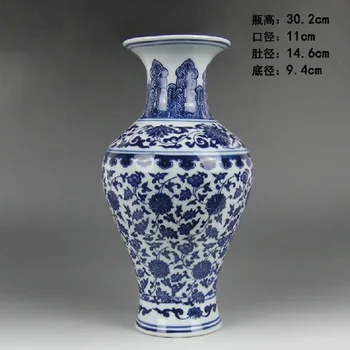 Jingdezhen keramična vaza modra in bela porcelanasta