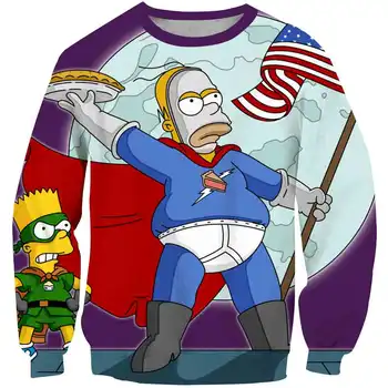 2020 Trendy Risanka Hoodies Simpsons, 3D Tiskanih Fant oblačila Športna Majica Puloverju Hip Hop Pulover Ulične Vrhovi