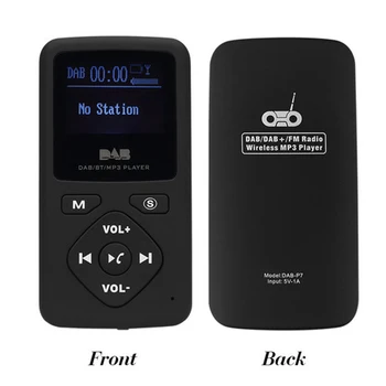 Prenosni DAB/DAB+ Žep Digitalni Radijski Sprejemnik Bluetooth, MP3 Predvajalnik s Slušalkami, Radijski Sprejemnik