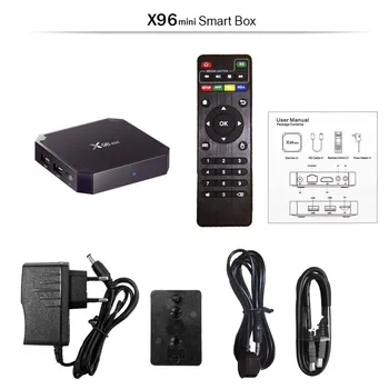 8G/16G X96mini 802.11 b/g/n 1+8G/1+16 G Smart Set-Top TV Box Quad Core 4K 3D Mediji za Android 9.0 Set Top Box TV Sprejemniki