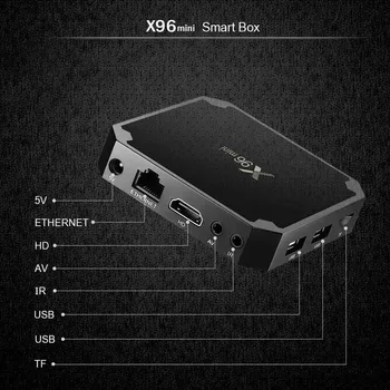 8G/16G X96mini 802.11 b/g/n 1+8G/1+16 G Smart Set-Top TV Box Quad Core 4K 3D Mediji za Android 9.0 Set Top Box TV Sprejemniki