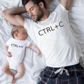 Jaz Bi Super Dojenčki Dokaz Smešno Družino Ujemanje Oblačila Oče Tshirt Baby Bombaž igralne obleke Darilo za Novo Očka na očetovski Dan