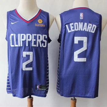 NBA Los Angeles Clippers #2 Kawhi Leonard Moški Košarka Jersey City Edition Retro Swingman Jersey Stitched Očesa, Moške Jope
