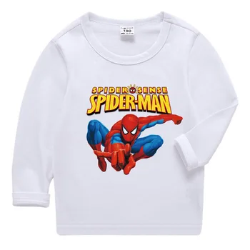 2020 Disney Sping Filmov Spiderman Tiskanja Fantje Dekleta T-Majice, Oblačila, Bombaž Dolg Rokav Otroci, Otroci Tee Vrh