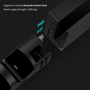 6 V 1 Polnilnik Postaja za Nintend Stikalo Pro & 4 Veselje-Con Krmilnik za Dual USB Polnjenje Dock z LED Indikatorji Gamepad Polnilnik